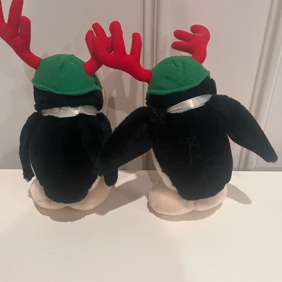 Set of 2 Vintage Opus Plush 9" Reindeer Antlers Holiday Christmas Opus N' Bill - Picture 4 of 5
